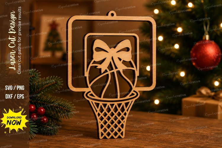 Bow Basketball Hoop Laser Cut SVG File