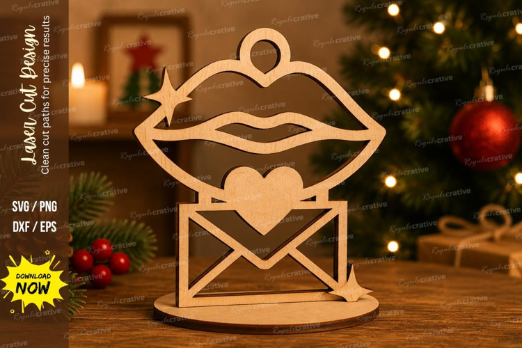 Love Letter Lips Laser Cut SVG File