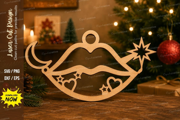 Celestial Lips Laser Cut SVG File