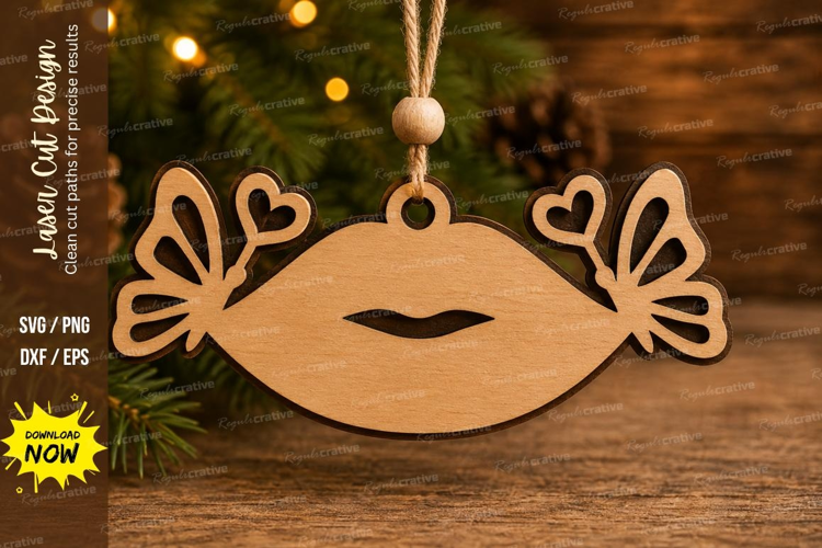 Butterfly Lips Laser Cut SVG