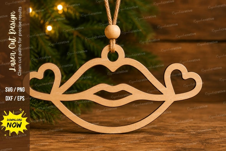 Heart Lips Love Laser Cut SVG File