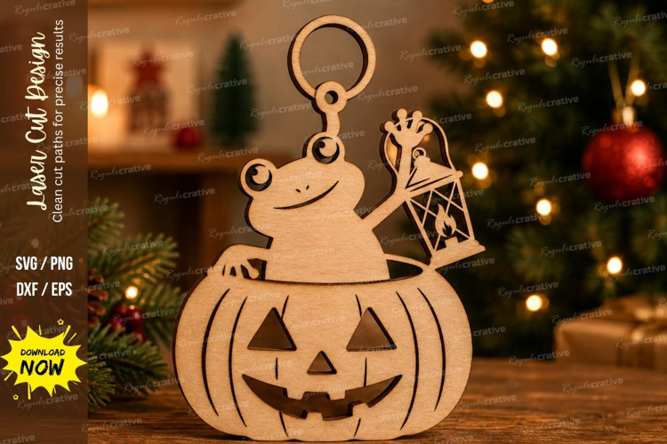 Frog Pumpkin Fall Laser Cut SVG File