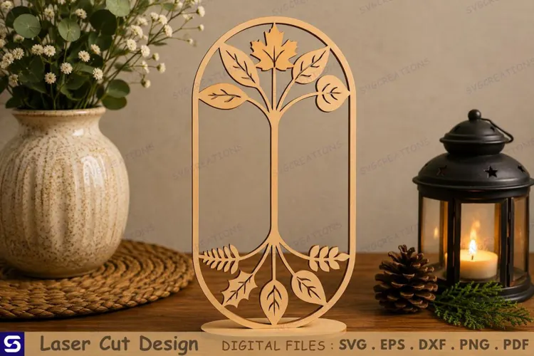 3D Autumn Leaf Arch Bookmark Laser Cut File