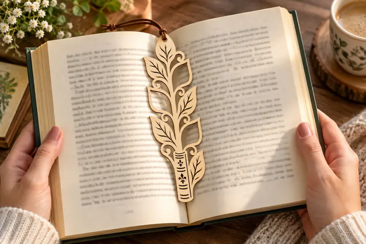 Feather Bookmark Laser Cut SVG File feather bookmark svg