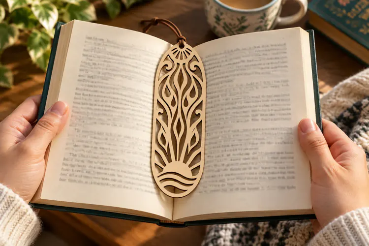 Feather Leaf Bookmark Laser Cut SVG File feather bookmark sv
