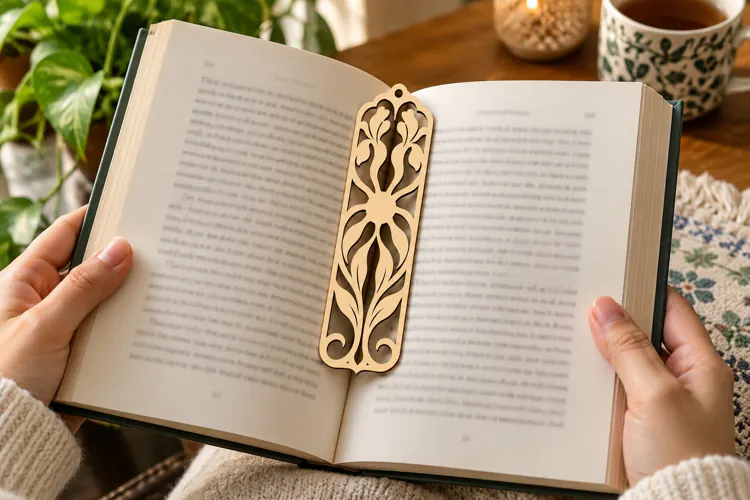 Floral Vine Bookmark Laser Cut SVG File floral bookmark svg