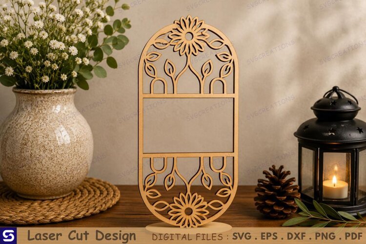 3D Sunflower Garden Arch Bookmark Laser Cut File example image 1
