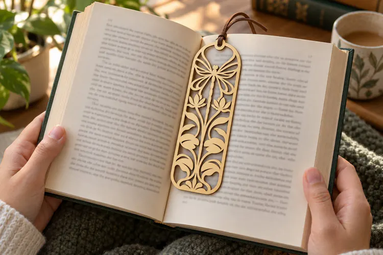 Floral Branch Bookmark Laser Cut SVG File floral bookmark sv
