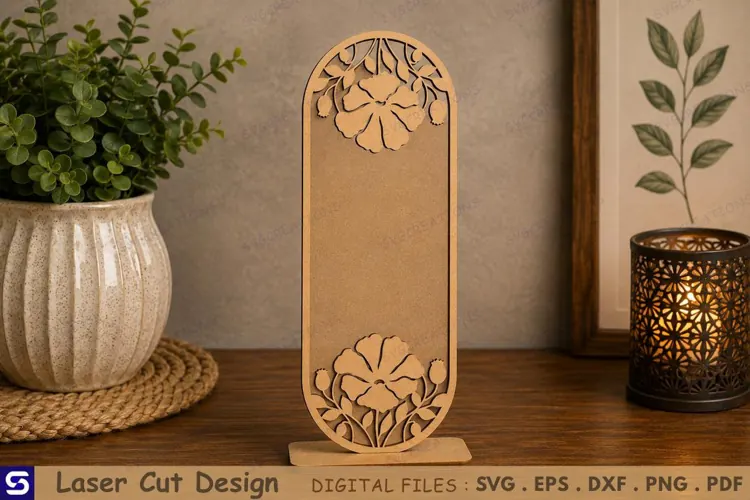 3D Poppy Arch Bookmark Laser Cut File