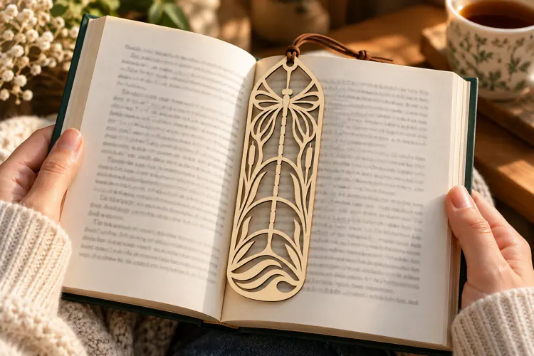 Large Feather Bookmark Laser Cut SVG File feather bookmark