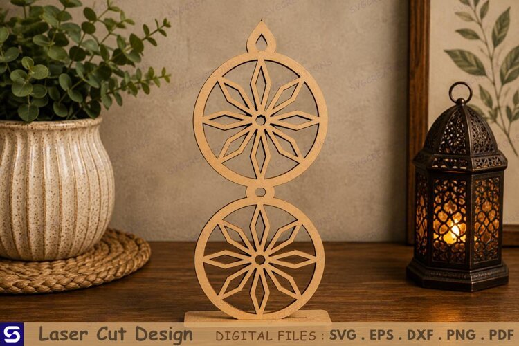 3D Sacred Geometry Starburst Double Roundel Standee Laser example image 1