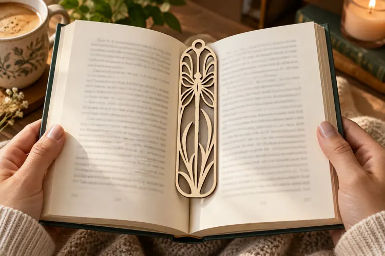 Minimal Leaf Bookmark Laser Cut SVG File leaf bookmark svg,