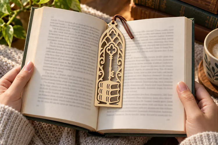 Library Arch Bookmark Laser Cut SVG File library bookmark sv