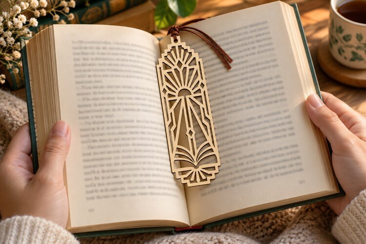 Sunburst Bookmark Laser Cut SVG File sunburst bookmark, geom example image 1