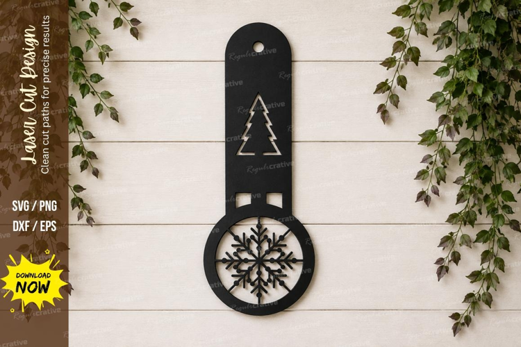 Christmas Tree Snowflake Wall Decor SVG