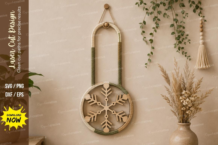 Snowflake Wall Ornament Laser Cut SVG File