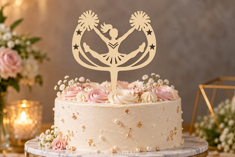 Tropical Hammock Cake Topper Laser Cut SVG File hammock cake example image 1