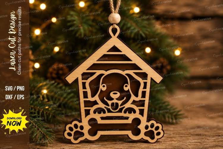 Paw Dog House Laser Cut SVG File