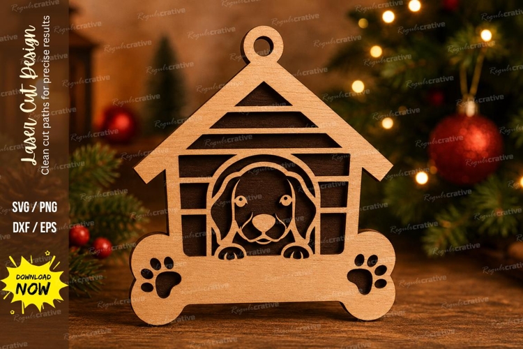 Puppy Paw House Laser Cut SVG