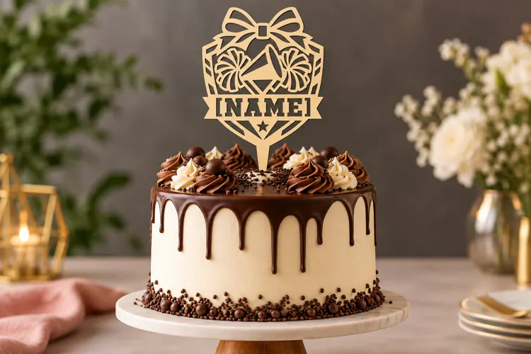 Tropical Palm Heart Cake Topper Laser Cut SVG File tropical