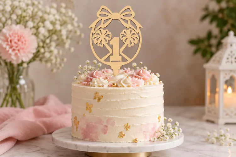 Gift Box Cake Topper Laser Cut SVG File gift cake topper