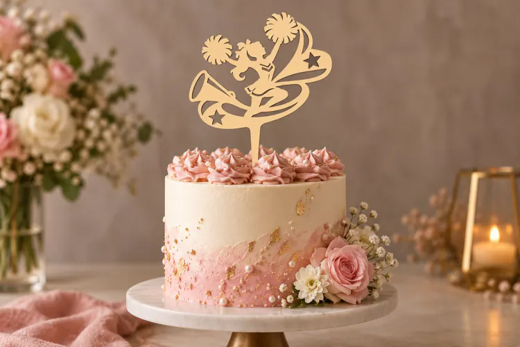 Floral Bird Cake Topper Laser Cut SVG File bird cake toppe