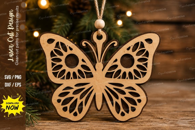 Teardrop Wing Butterfly Laser Cut SVG