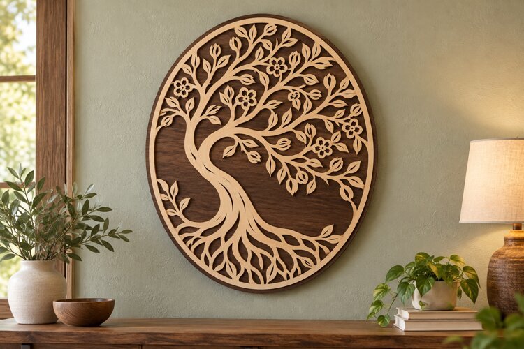 Heart Tree of Life Laser Cut SVG File tree of life svg, hear example image 1