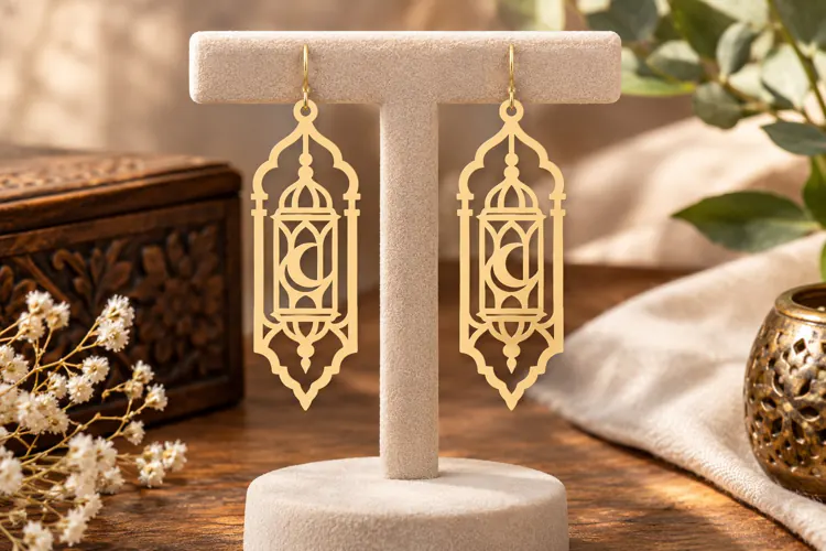 Lantern Earrings Laser Cut SVG File lantern earrings sv