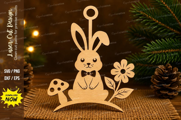 Bunny Mushroom Laser Cut SVG File bunny svg