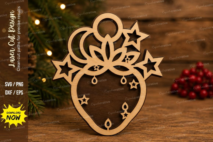 Celestial Strawberry Laser Cut SVG File