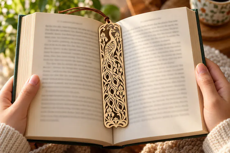 ornate floral bookmark, floral bookmark png, laser cut bookm