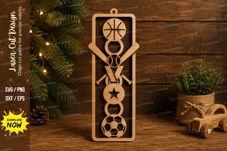 Basketball Sports Bookmark Laser Cut SVG basketball example image 1