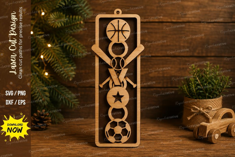 Basketball Sports Bookmark Laser Cut SVG basketball