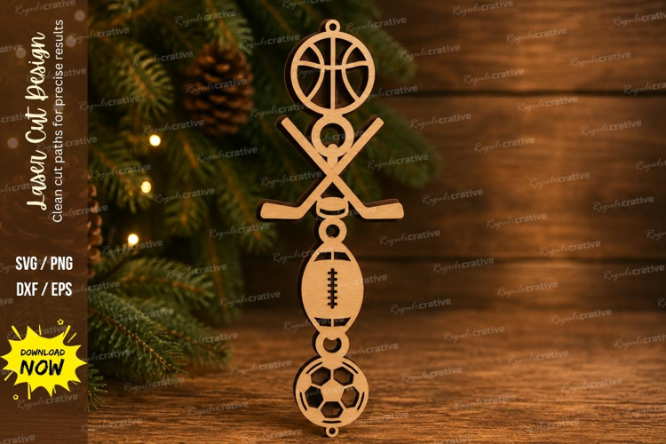 Sports Ball Hanging Laser Cut SVG File sports svg,