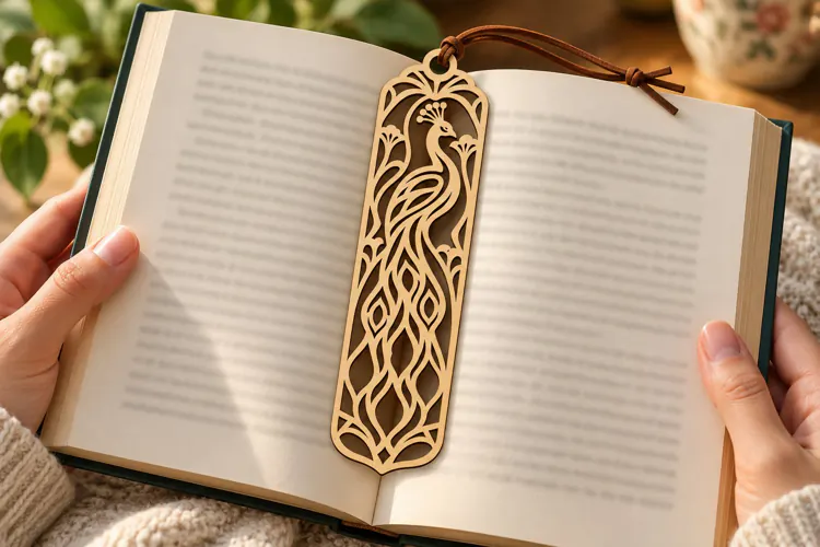ornate leaf bookmark, leaf bookmark png, floral bookmark png