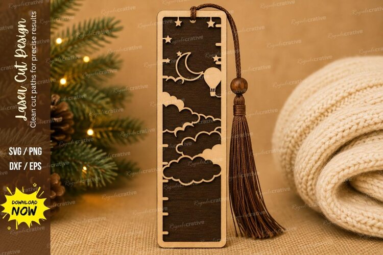 Celestial Moon Growth Chart Ruler SVG, Boho Night Sky Nurser example image 1