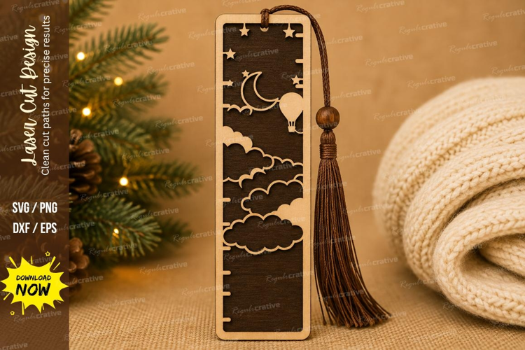 Celestial Moon Growth Chart Ruler SVG, Boho Night Sky Nurser