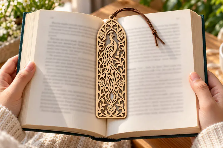 intricate floral bookmark, floral bookmark png, laser