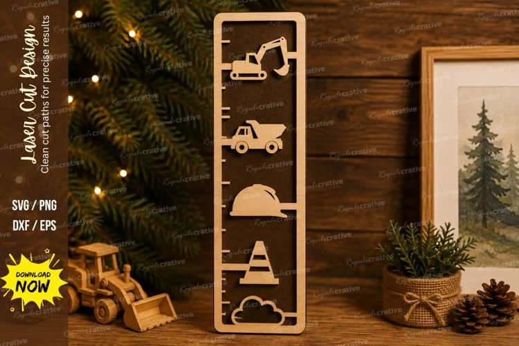 Transportation Growth Chart Ruler SVG, Car Truck Boat Mounta