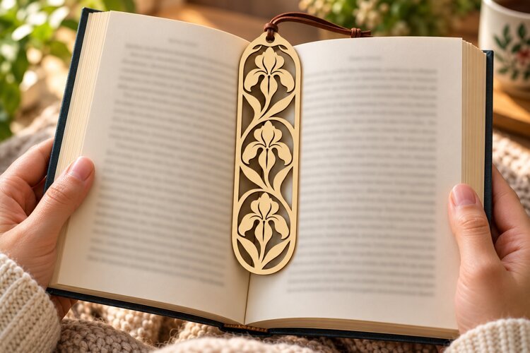 botanical flower bookmark, flower bookmark png, floral bookm example image 1