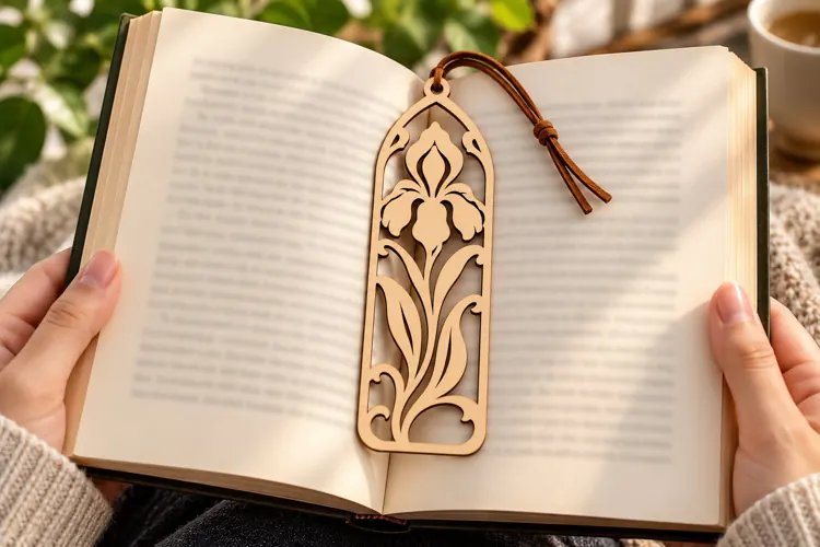 tulip scroll bookmark, tulip bookmark png, floral bookmark