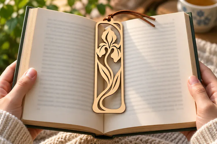 tulip scroll bookmark, tulip bookmark png, floral bookmark p