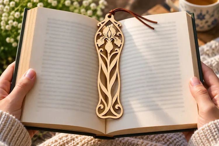 ornate vine bookmark, vine bookmark png, floral bookmark png