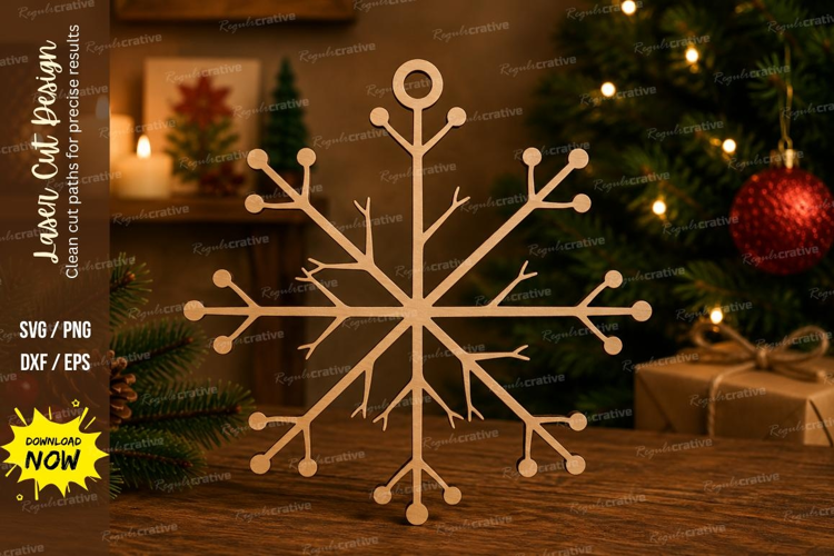 Branch Snowflake Laser Cut SVG File branch snowflake svg,
