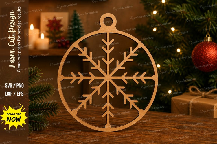 Nordic Snowflake Laser Cut SVG File nordic snowflake ornamen