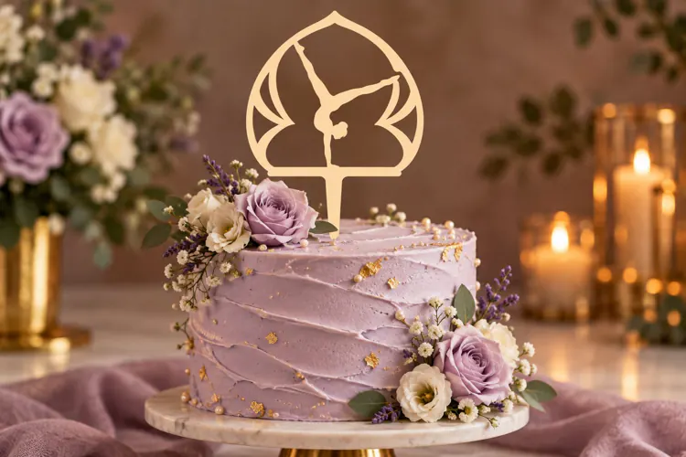 Flexibility Gymnast Cake Topper Laser Cut SVG PNG Design
