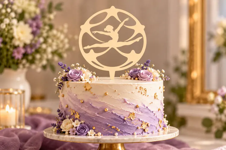 Split Gymnast Circle Cake Topper Laser Cut SVG PNG Design,