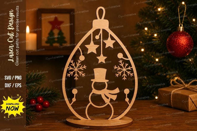 Reindeer Ornament Laser Cut SVG File reindeer ornament svg,
