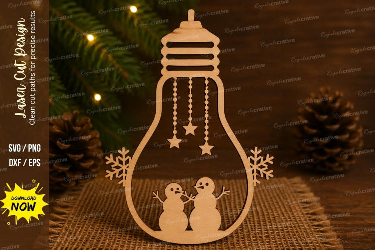 Penguin Bulb Laser Cut SVG File penguin bulb svg, penguin